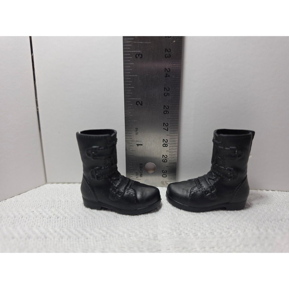 vintage black boots for‎ a 12-inch action figure, G.I. Joe Man replacement shoes